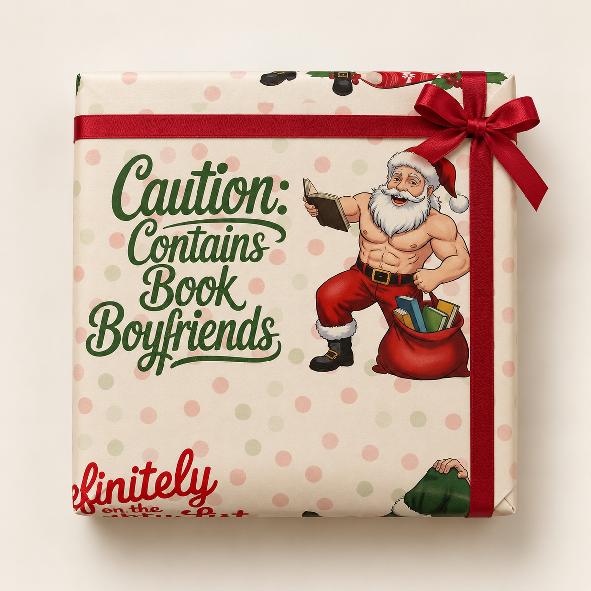 Spicy BookTok Wrapping Paper | Naughty List Romance Reader Gift Wrap