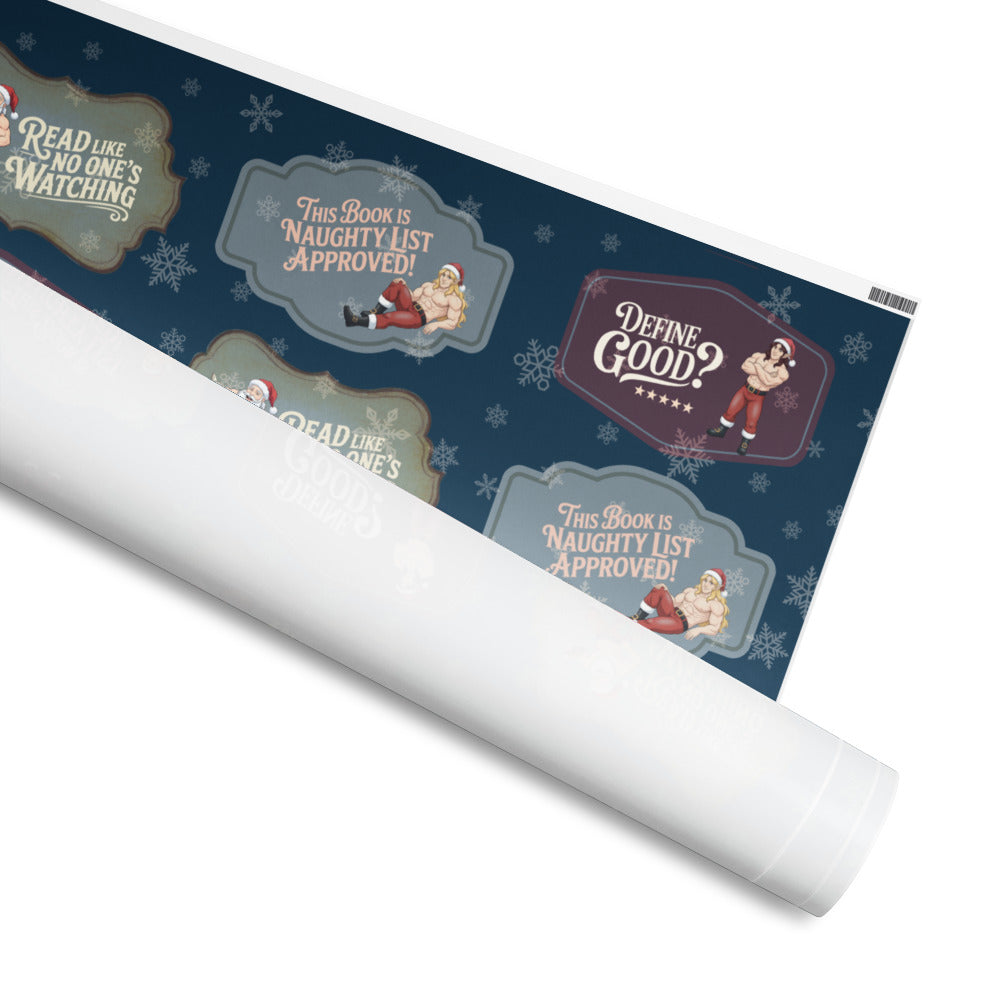 Naughty List Wrapping Paper for Book Lovers | Spicy BookTok Gift Wrap