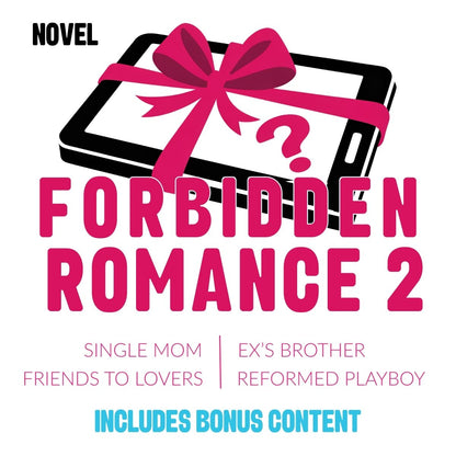 Book cover of 'Forbidden Romance 2' with a tablet and pink bow on a white background