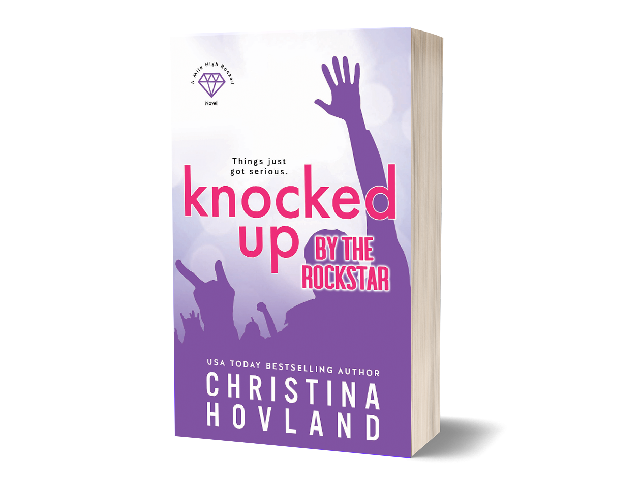 Knocked Up by the Rockstar discreet cover paperback 3D mockup by Christina Hovland