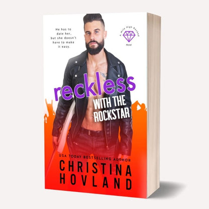 Book cover of 'Reckless with the Rockstar' by Christina Hovland on a white background