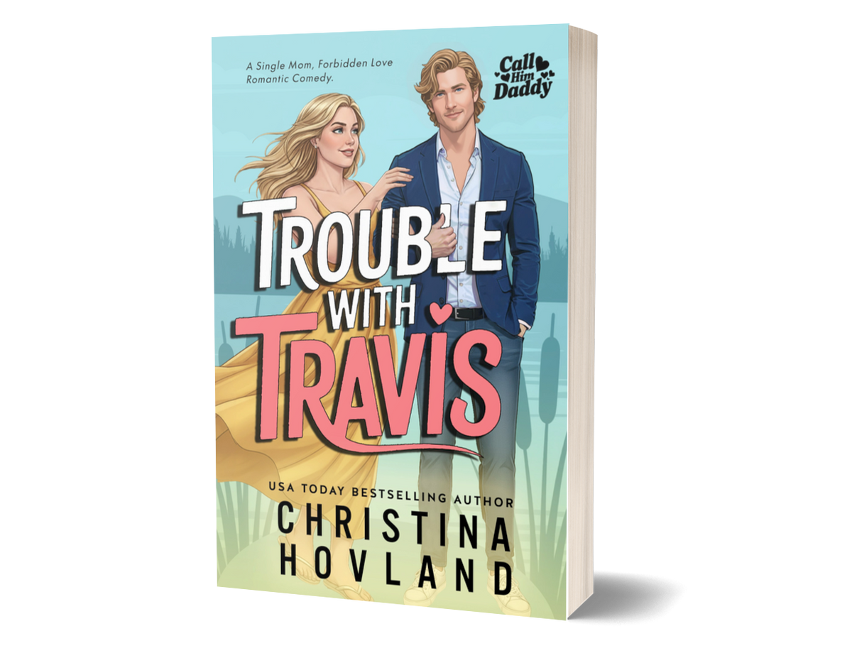 Trouble with Travis paperback 3D mockup by Christina Hovland