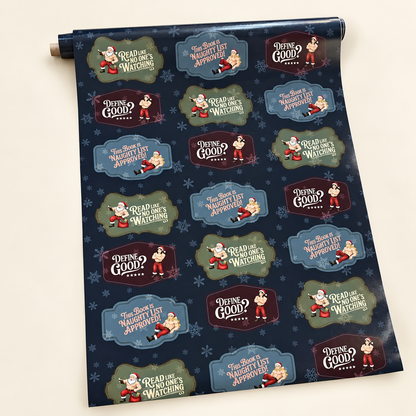 Naughty List Wrapping Paper for Book Lovers | Spicy BookTok Gift Wrap