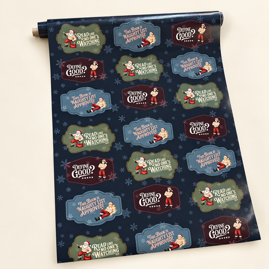 Naughty List Wrapping Paper for Book Lovers | Spicy BookTok Gift Wrap