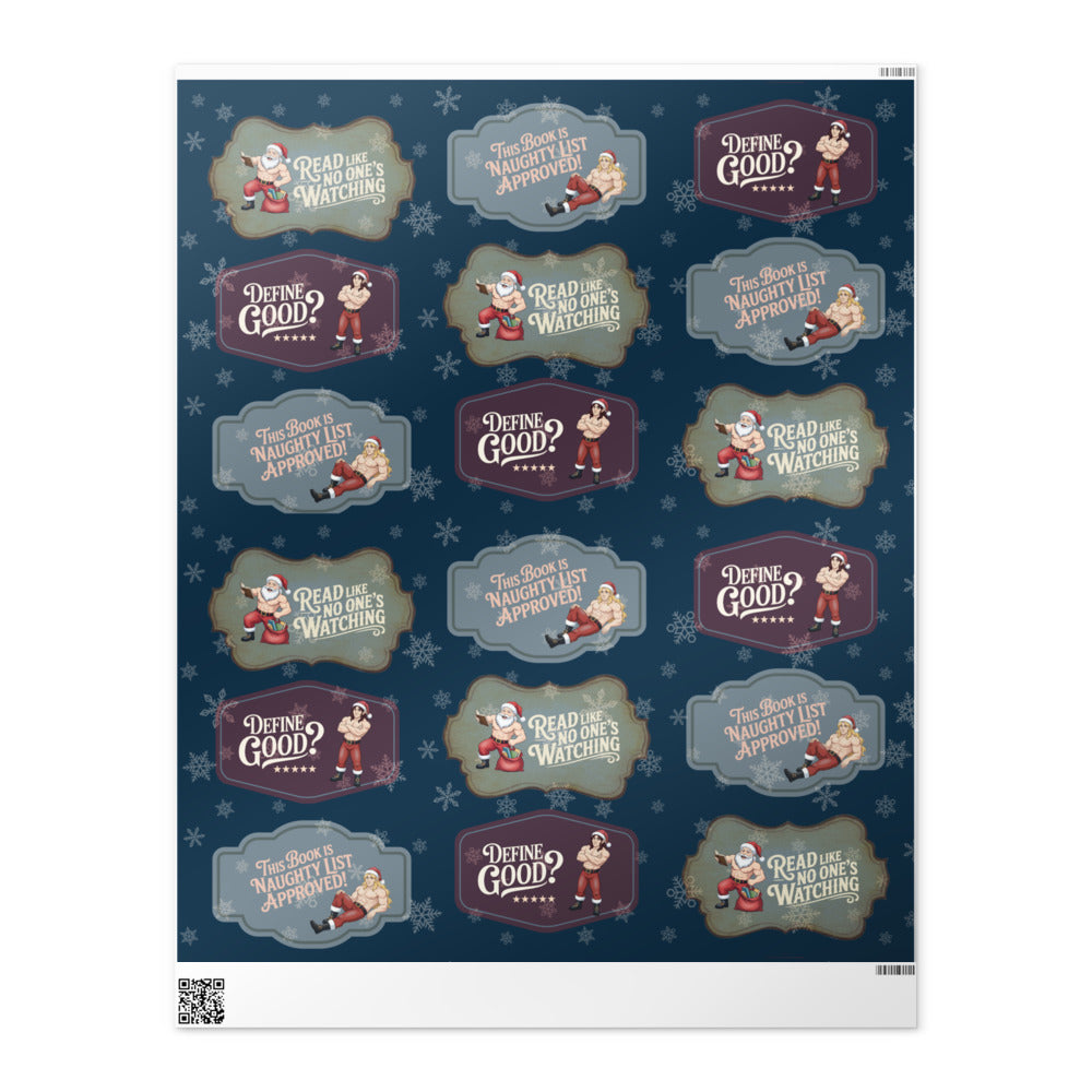 Naughty List Wrapping Paper for Book Lovers | Spicy BookTok Gift Wrap