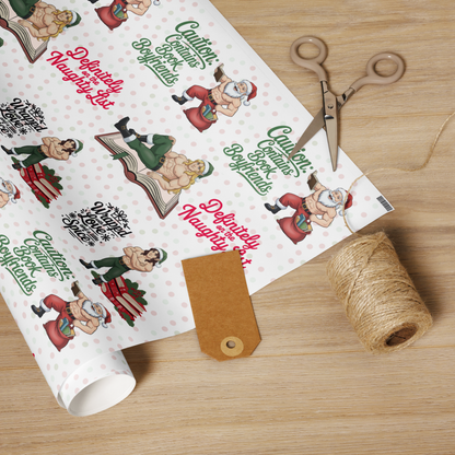 Spicy BookTok Wrapping Paper | Naughty List Romance Reader Gift Wrap